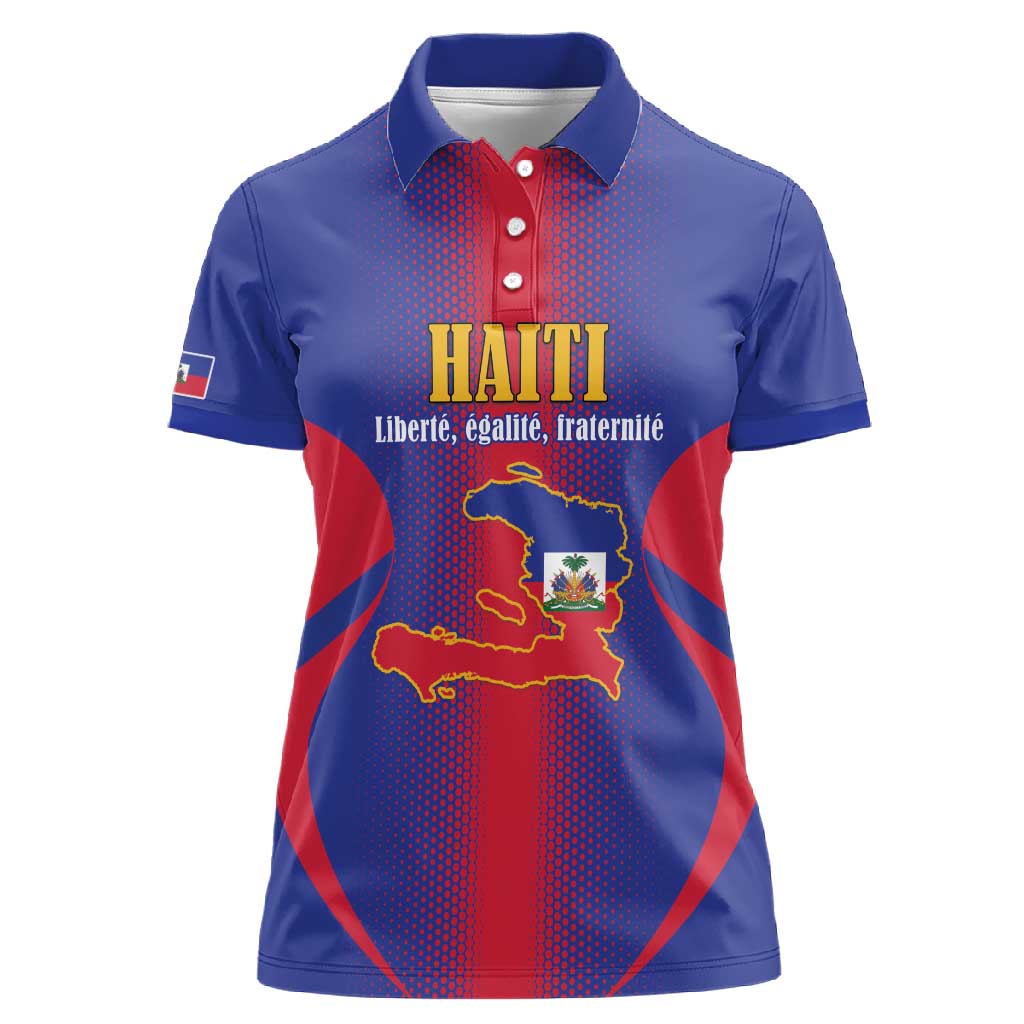 Afro-Haitians Pride Personalized Women Polo Shirt Neg Marron Haitian Heritage - African Pride