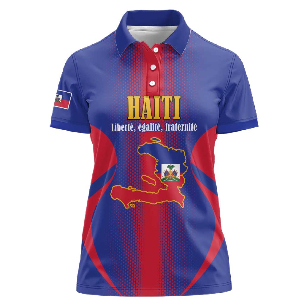 Afro-Haitians Pride Personalized Women Polo Shirt Neg Marron Haitian Heritage LT18