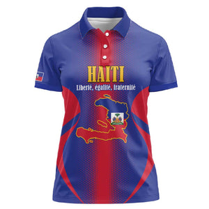 Afro-Haitians Pride Personalized Women Polo Shirt Neg Marron Haitian Heritage - African Pride