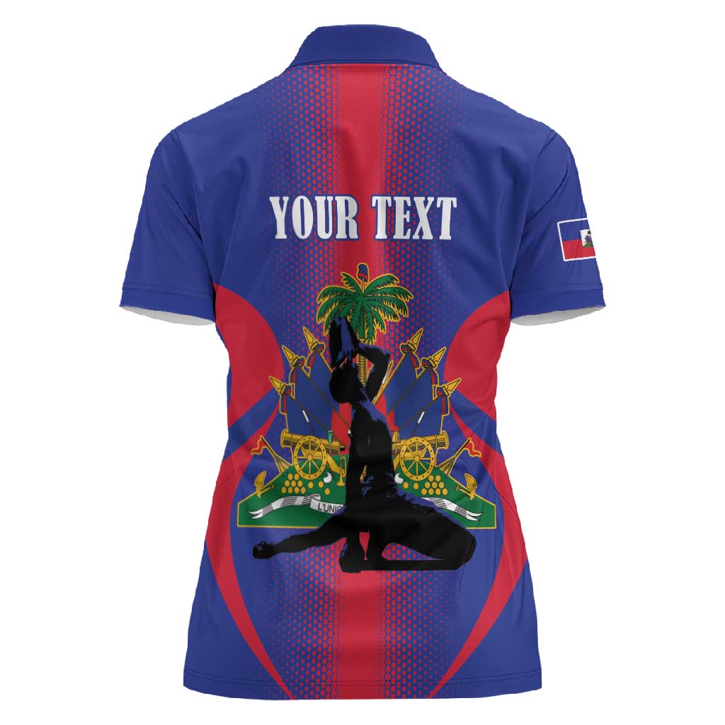 Afro-Haitians Pride Personalized Women Polo Shirt Neg Marron Haitian Heritage LT18