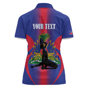 Afro-Haitians Pride Personalized Women Polo Shirt Neg Marron Haitian Heritage - African Pride