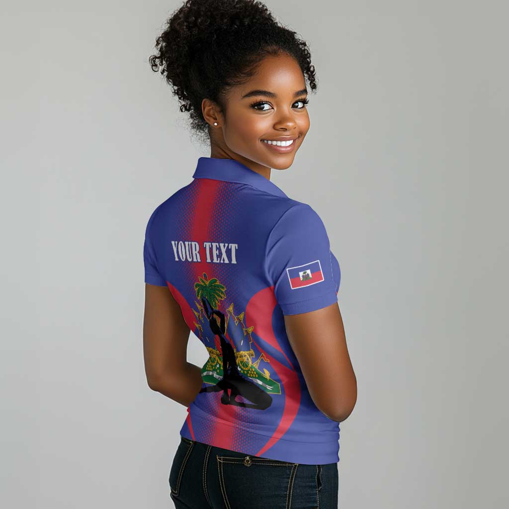 Afro-Haitians Pride Personalized Women Polo Shirt Neg Marron Haitian Heritage LT18