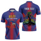 Afro-Haitians Pride Personalized Zipper Polo Shirt Neg Marron Haitian Heritage