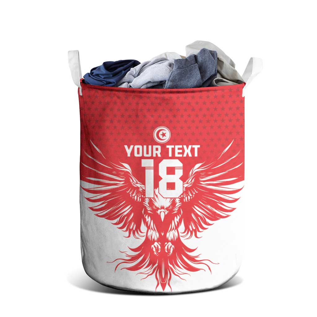 Custom Tunisia Football Laundry Basket Eagles of Carthage Spirit - African Pride