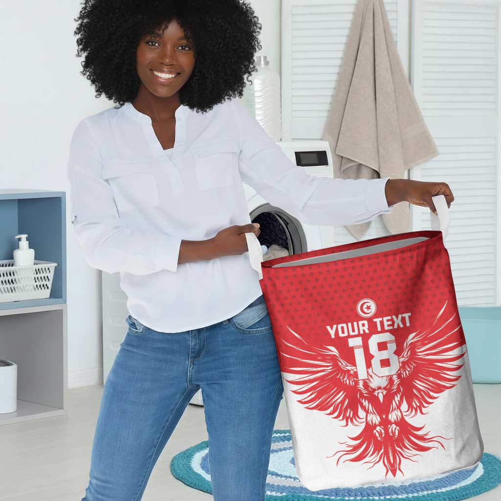 Custom Tunisia Football Laundry Basket Eagles of Carthage Spirit - African Pride