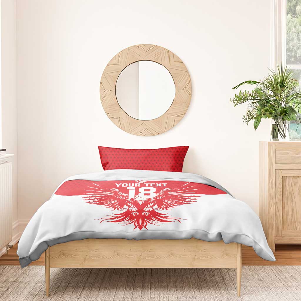 Custom Tunisia Football Bedding Set Eagles of Carthage Spirit - African Pride