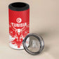 Custom Tunisia Football 4 in 1 Can Cooler Tumbler Eagles of Carthage Spirit - African Pride