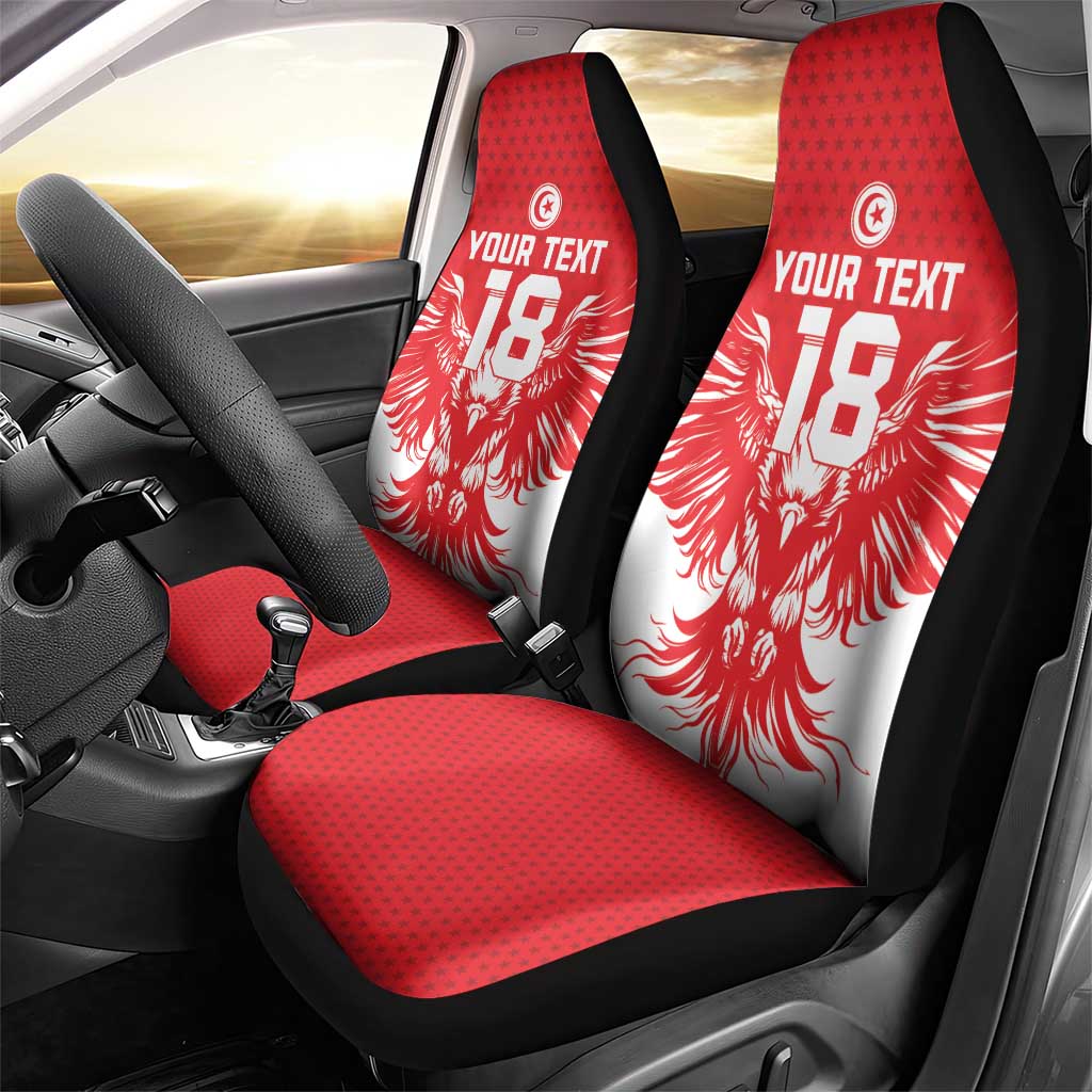 Custom Tunisia Football Car Seat Cover Eagles of Carthage Spirit - African Pride