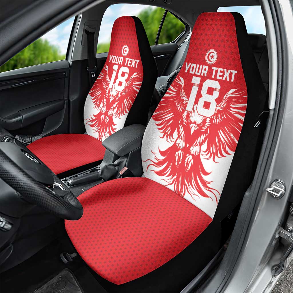 Custom Tunisia Football Car Seat Cover Eagles of Carthage Spirit - African Pride