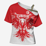 Custom Tunisia Football Cross Shoulder Shirt Eagles of Carthage Spirit - African Pride
