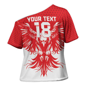 Custom Tunisia Football Cross Shoulder Shirt Eagles of Carthage Spirit - African Pride