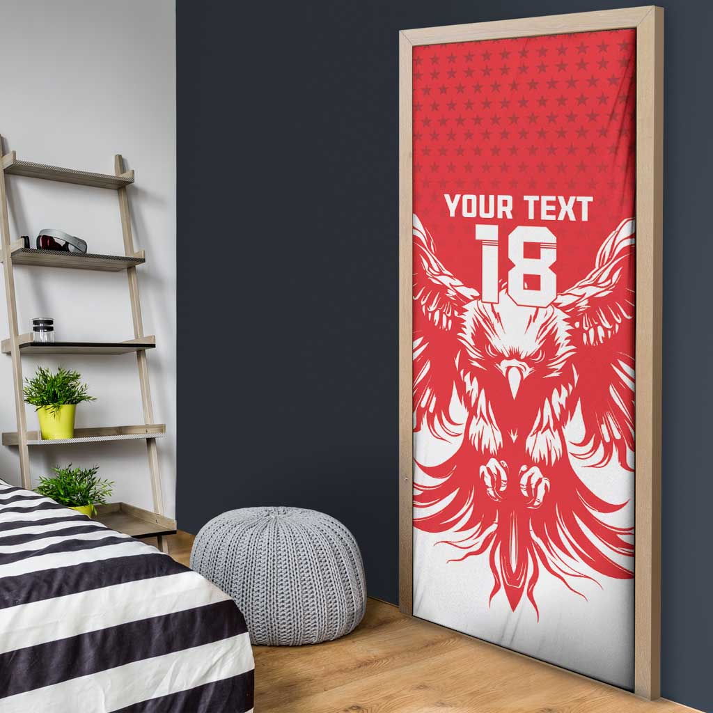 Custom Tunisia Football Door Cover Eagles of Carthage Spirit - African Pride