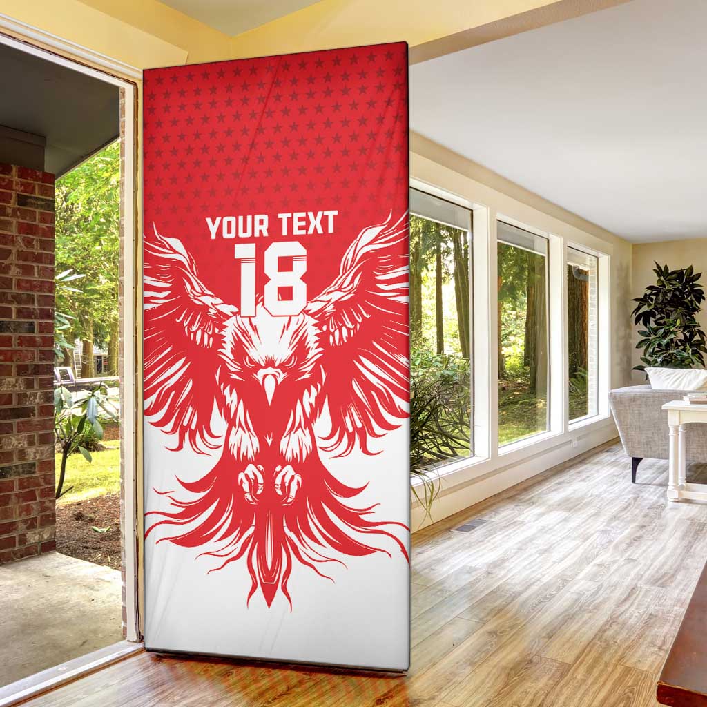 Custom Tunisia Football Door Cover Eagles of Carthage Spirit - African Pride