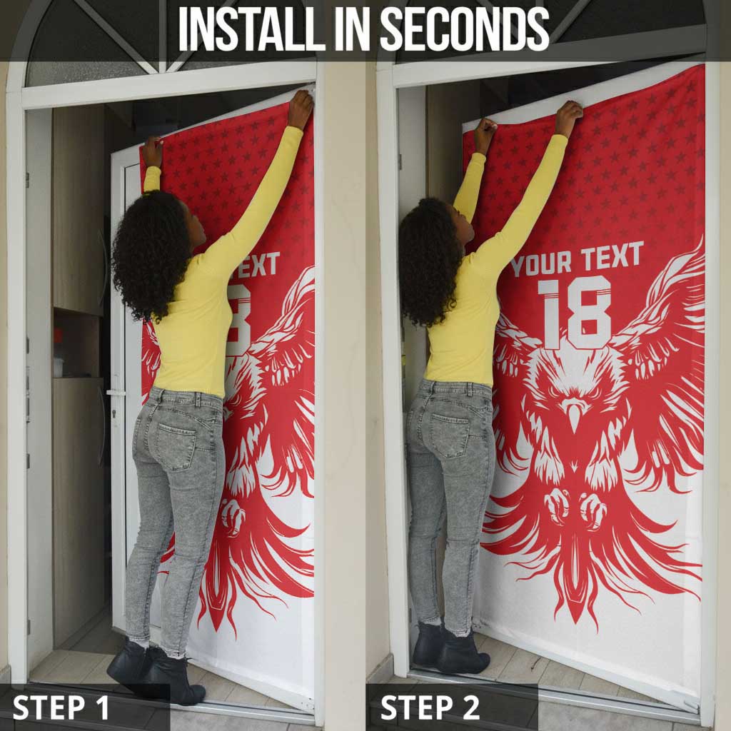 Custom Tunisia Football Door Cover Eagles of Carthage Spirit - African Pride
