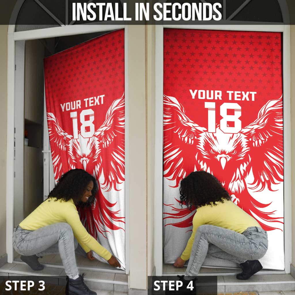 Custom Tunisia Football Door Cover Eagles of Carthage Spirit - African Pride