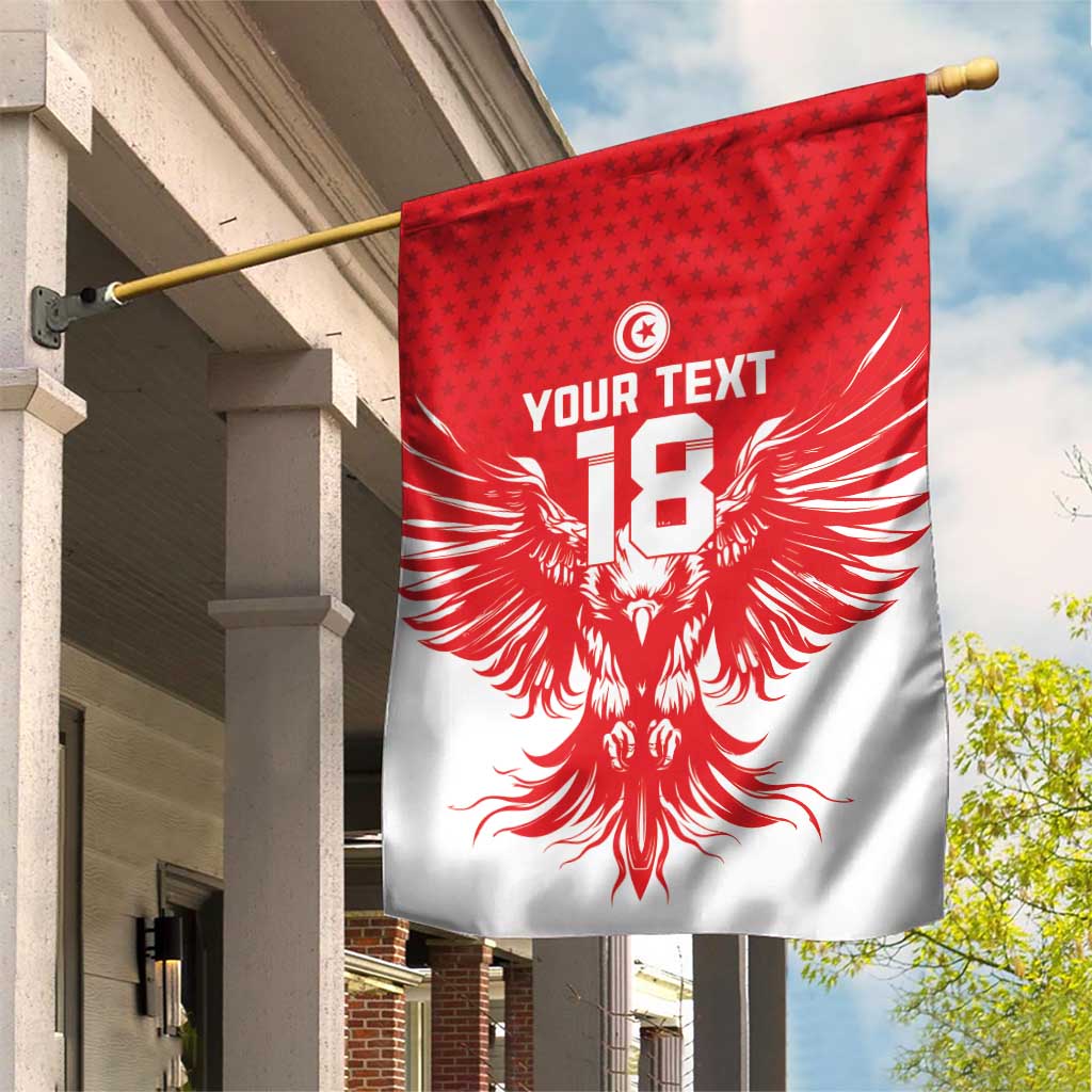 Custom Tunisia Football Garden Flag Eagles of Carthage Spirit - African Pride