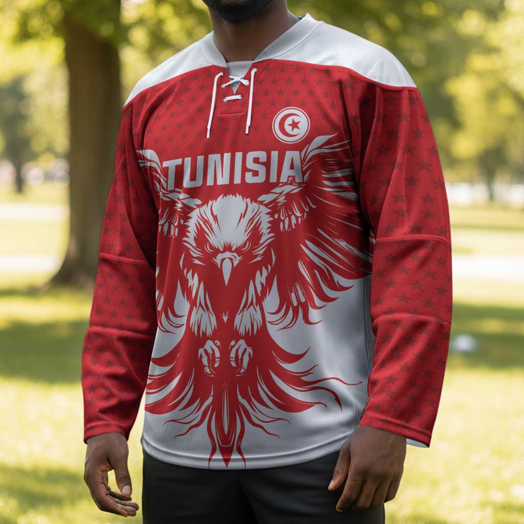 Custom Tunisia Football Hockey Jersey Eagles of Carthage Spirit - African Pride