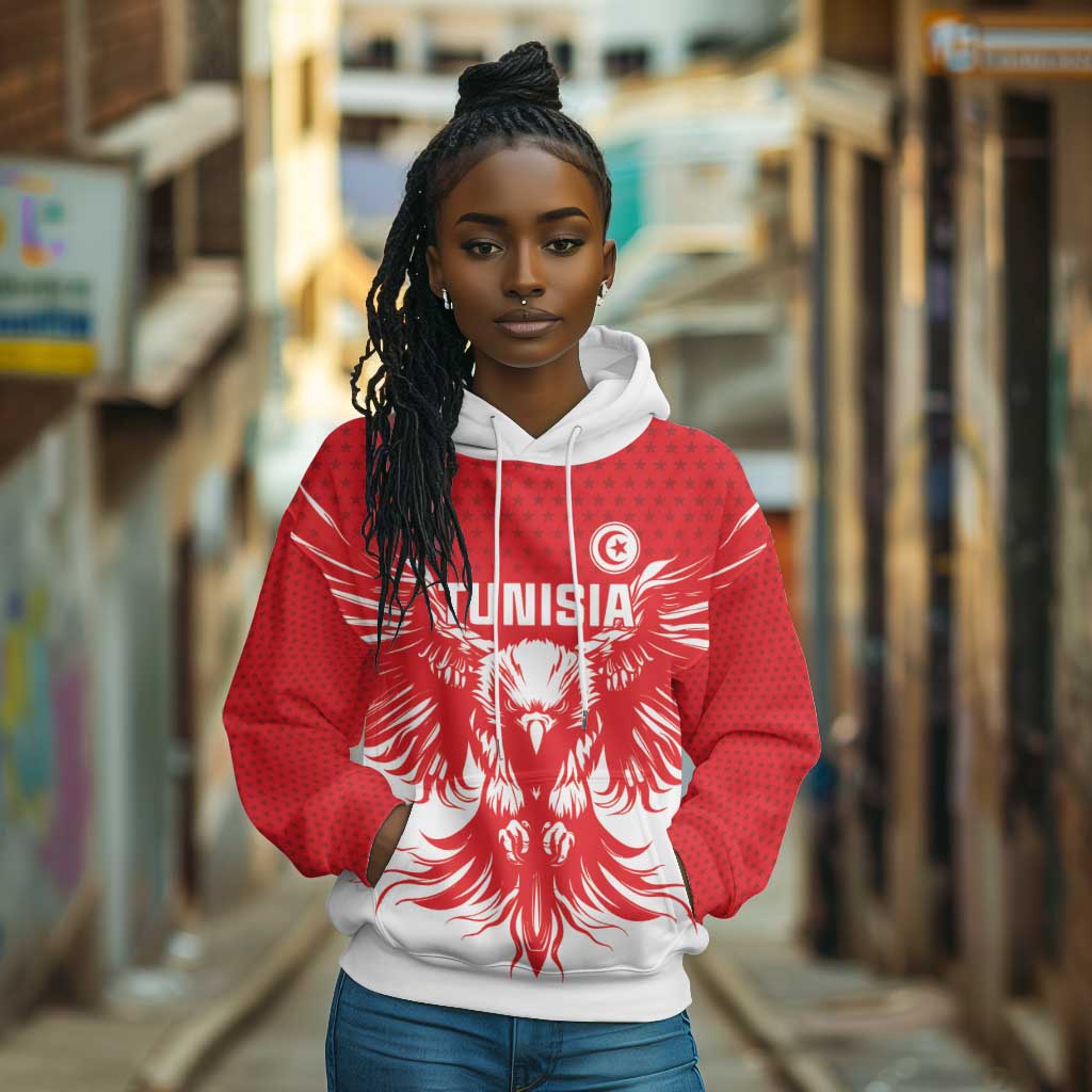 Custom Tunisia Football Hoodie Eagles of Carthage Spirit - African Pride