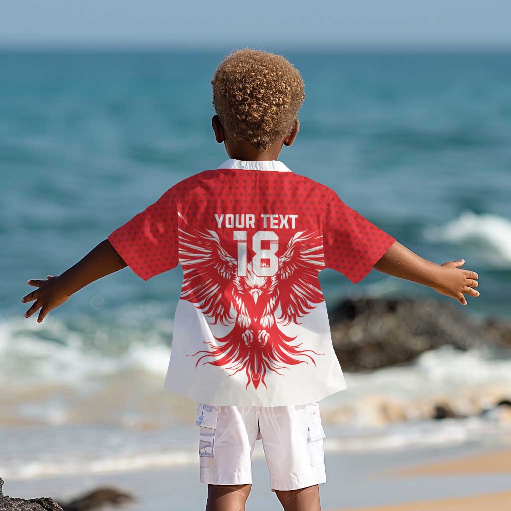 Custom Tunisia Football Kid Hawaiian Shirt Eagles of Carthage Spirit - African Pride
