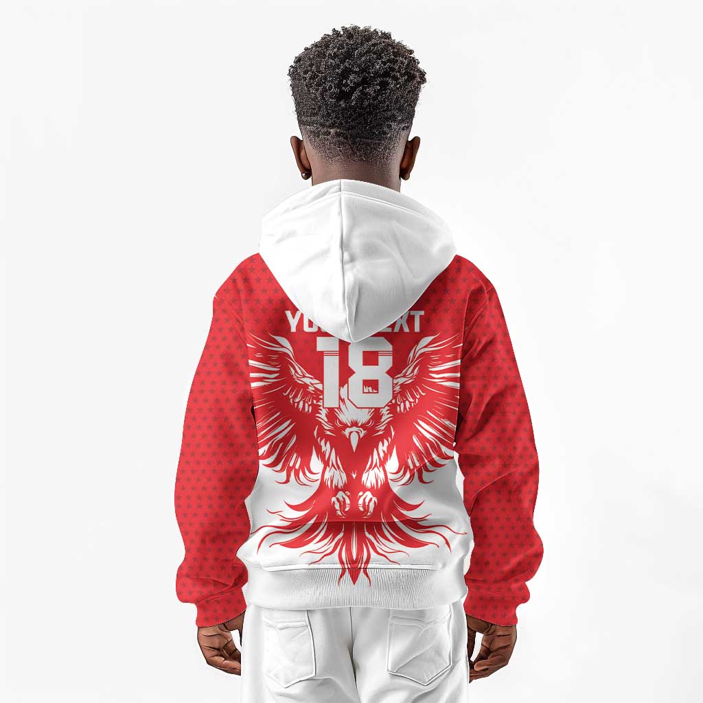 Custom Tunisia Football Kid Hoodie Eagles of Carthage Spirit - African Pride