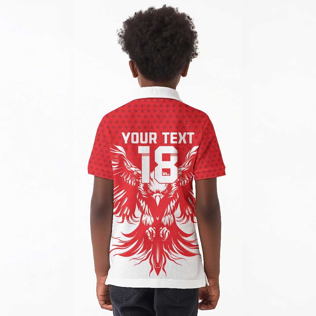 Custom Tunisia Football Kid Polo Shirt Eagles of Carthage Spirit - African Pride