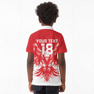 Custom Tunisia Football Kid Polo Shirt Eagles of Carthage Spirit - African Pride