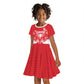 Custom Tunisia Football Kid Short Sleeve Dress Eagles of Carthage Spirit - African Pride