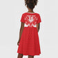 Custom Tunisia Football Kid Short Sleeve Dress Eagles of Carthage Spirit - African Pride