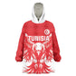 Custom Tunisia Football Kid Wearable Blanket Hoodie Eagles of Carthage Spirit - African Pride