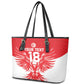 Custom Tunisia Football Leather Tote Bag Eagles of Carthage Spirit - African Pride