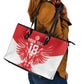 Custom Tunisia Football Leather Tote Bag Eagles of Carthage Spirit - African Pride