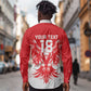 Custom Tunisia Football Long Sleeve Button Shirt Eagles of Carthage Spirit - African Pride