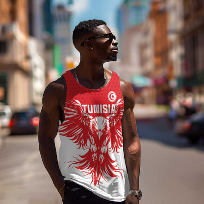 Custom Tunisia Football Men Tank Top Eagles of Carthage Spirit - African Pride
