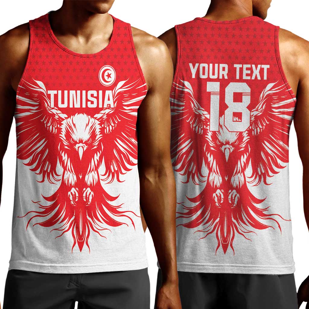 Custom Tunisia Football Men Tank Top Eagles of Carthage Spirit - African Pride