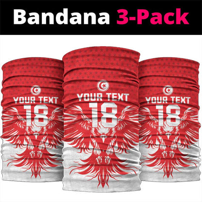 Custom Tunisia Football Neck Gaiter Eagles of Carthage Spirit - African Pride