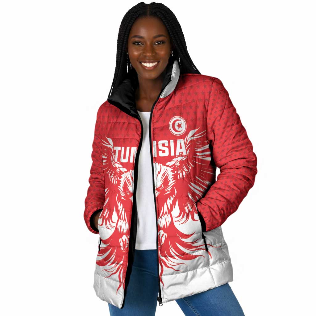 Custom Tunisia Football Padded Jacket Eagles of Carthage Spirit - African Pride