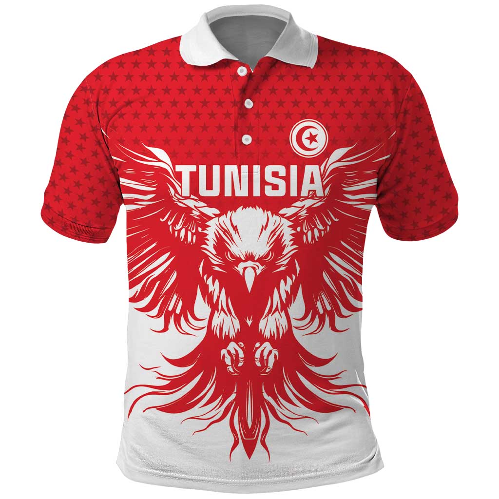 Custom Tunisia Football Polo Shirt Eagles of Carthage Spirit - African Pride