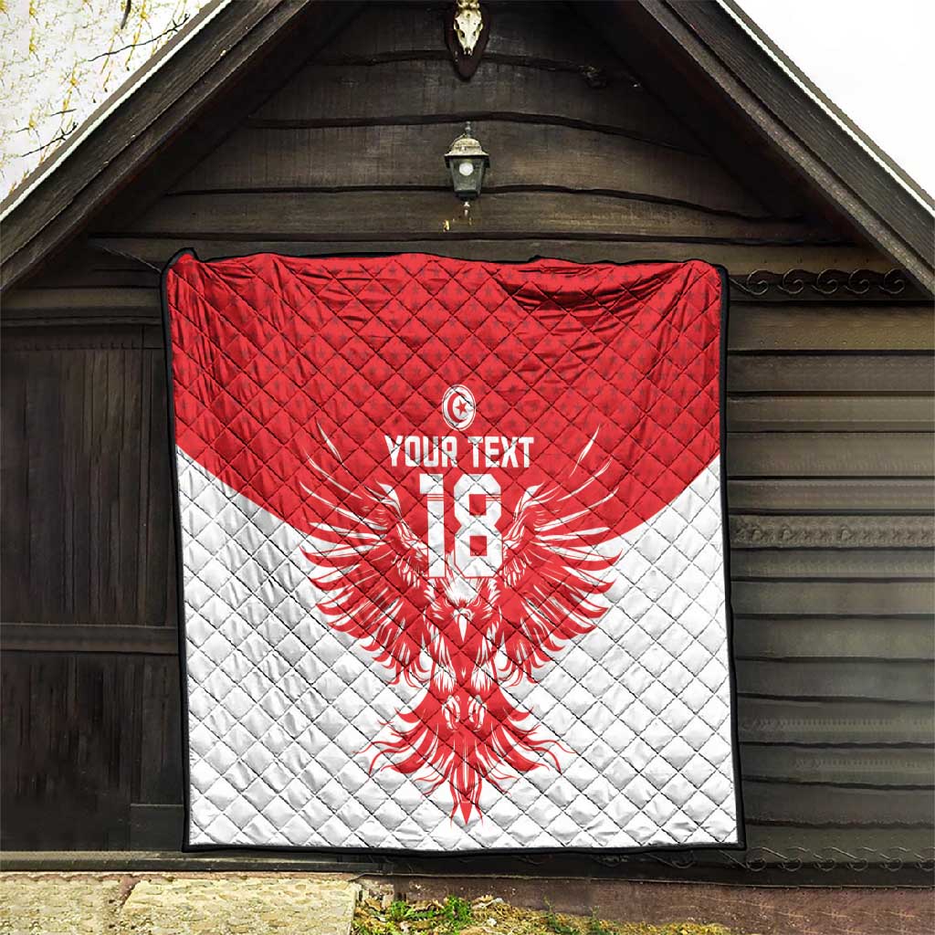Custom Tunisia Football Quilt Eagles of Carthage Spirit - African Pride