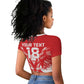 Custom Tunisia Football Raglan Cropped T shirt Eagles of Carthage Spirit - African Pride