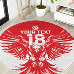 Custom Tunisia Football Round Carpet Eagles of Carthage Spirit - African Pride