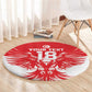 Custom Tunisia Football Round Carpet Eagles of Carthage Spirit - African Pride