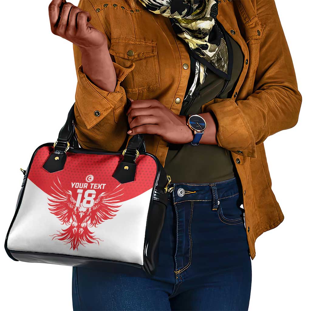 Custom Tunisia Football Shoulder Handbag Eagles of Carthage Spirit - African Pride