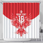 Custom Tunisia Football Shower Curtain Eagles of Carthage Spirit - African Pride