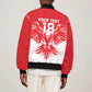 Custom Tunisia Football Sleeve Zip Bomber Jacket Eagles of Carthage Spirit - African Pride