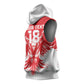 Custom Tunisia Football Sleeveless Hoodie Eagles of Carthage Spirit - African Pride