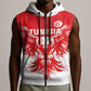 Custom Tunisia Football Sleeveless Zip Hoodie Eagles of Carthage Spirit - African Pride