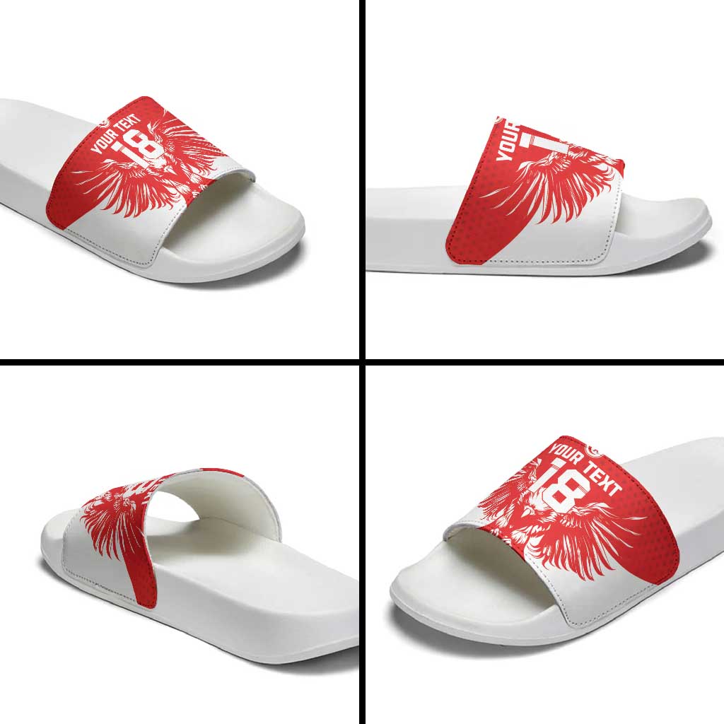 Custom Tunisia Football Slide Sandals Eagles of Carthage Spirit - African Pride