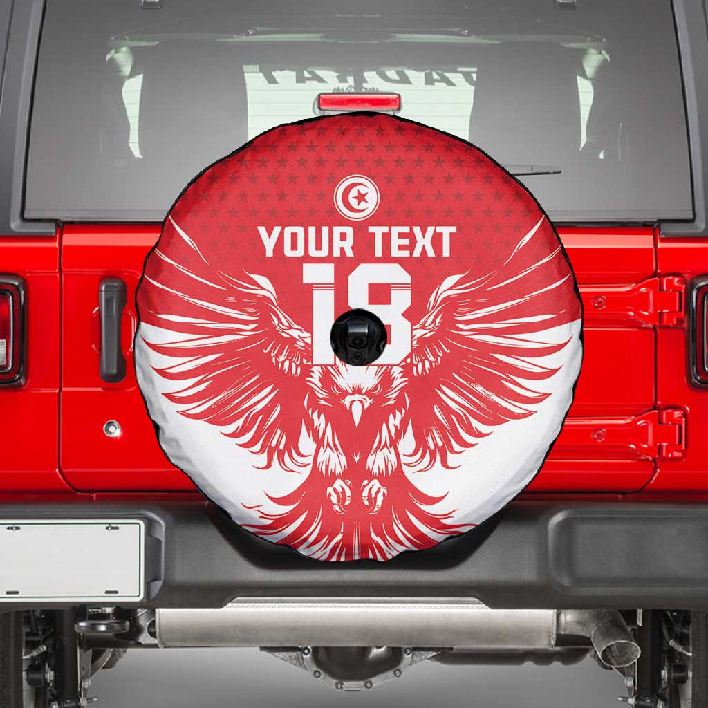 Custom Tunisia Football Spare Tire Cover Eagles of Carthage Spirit - African Pride
