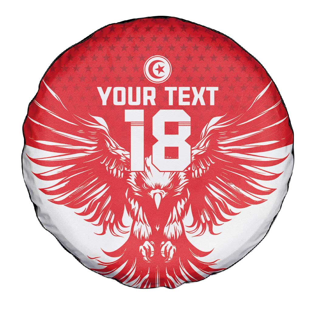 Custom Tunisia Football Spare Tire Cover Eagles of Carthage Spirit - African Pride