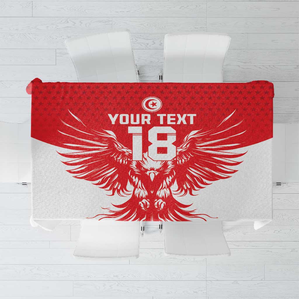 Custom Tunisia Football Tablecloth Eagles of Carthage Spirit - African Pride